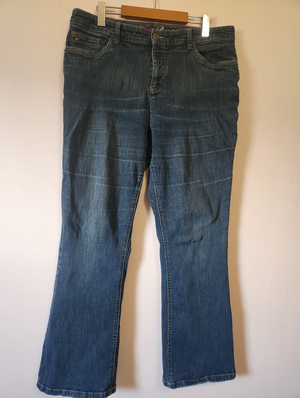 Tommy Hilfiger Hope Bootcut Jeans Dark Wash Size 16x32 Western Y2K Retro Boho